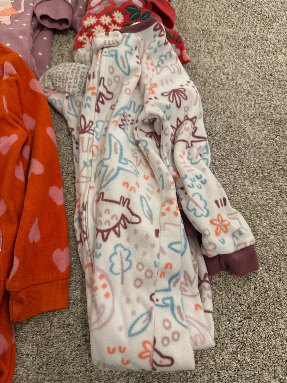 Carter's Girls' Fleece Footie Pajama bundle of 4 size 4T